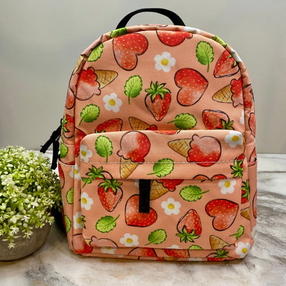 Mini Backpack - Strawberry Ice Cream