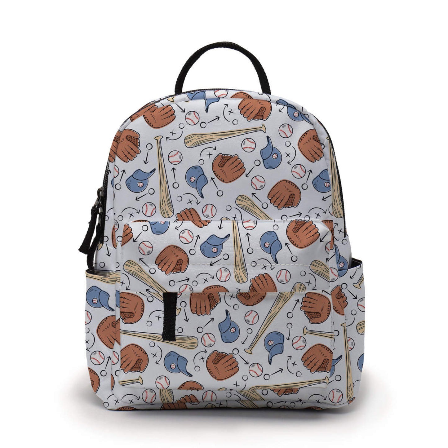 Mini Backpack - Baseball Things Blue