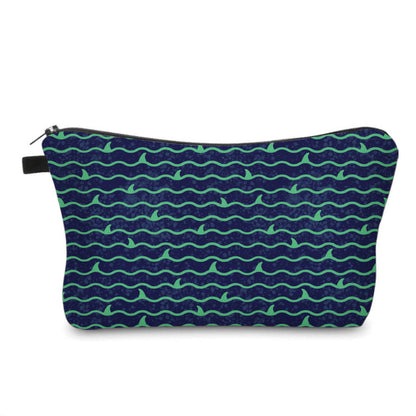 Pouch - Shark Waves Green Blue