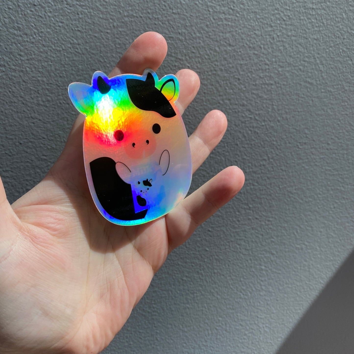 Vinyl Sticker - Holographic Milk Cow